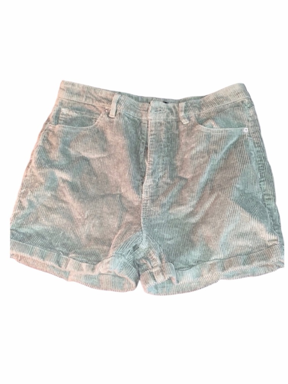 Green corduroy shorts, size large